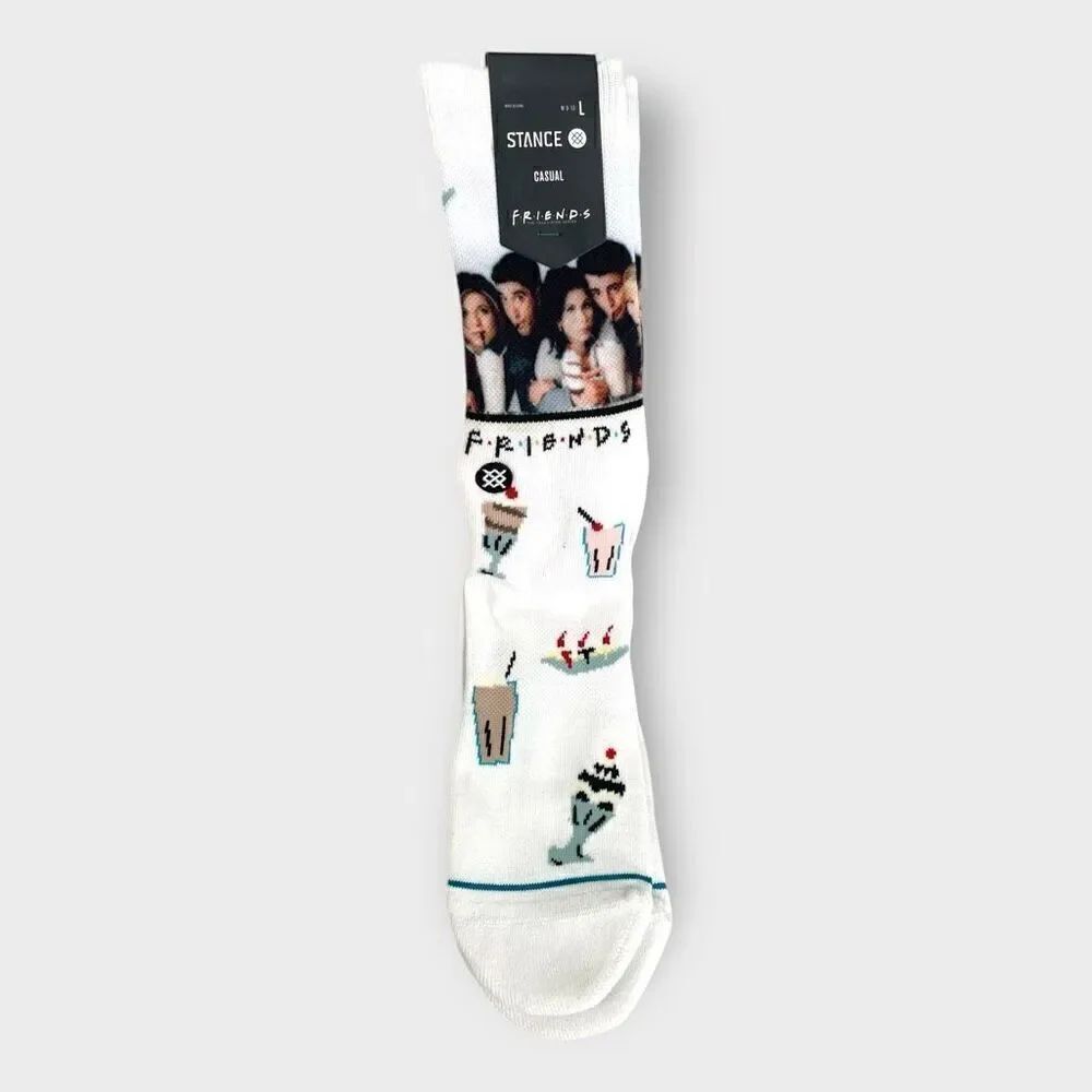 STANCE x FRIENDS “The One With the Diner” Crew Socks Mens size Large (9-13) New